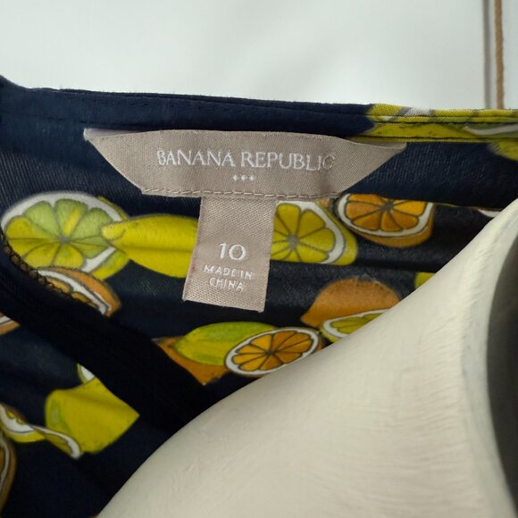 Banana Republic Navy Lemons Shift Dress - Picture 5 of 6